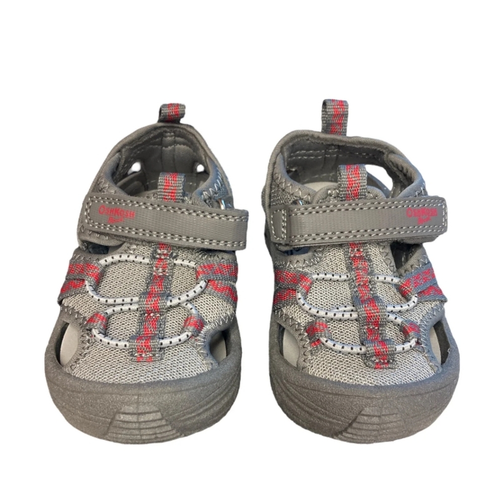 OshKosh B'gosh Kids Sandals in Gray and Red. SIZE 5